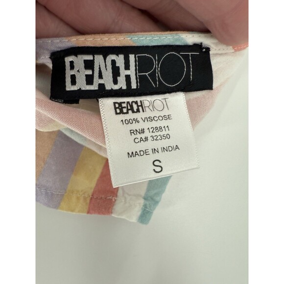 Beach Riot Bandeau With Matching Striped Tank Size SMALL Easy Wear Excellent C - Picture 8 of 10